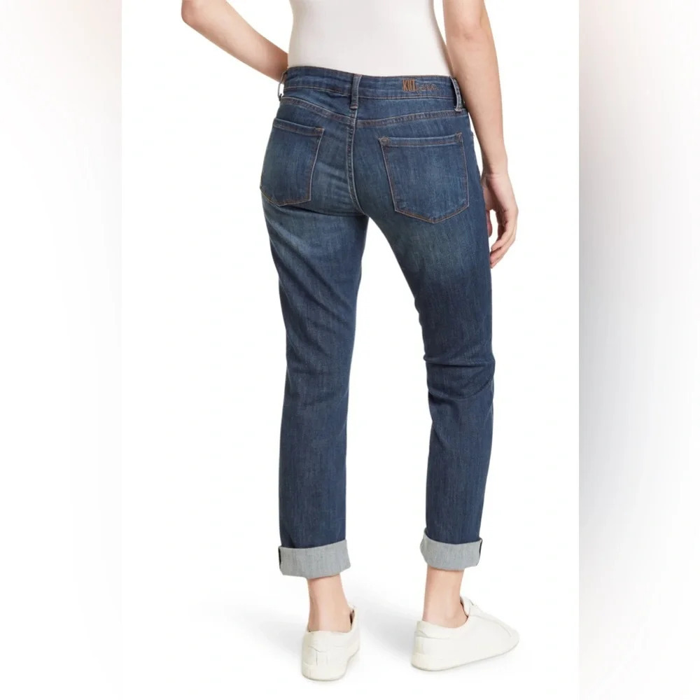 KUT FROM THE KLOTH‎ Boyfriend Straight Jeans in Wildflower with Medium Blue Wash - Picture 3 of 10